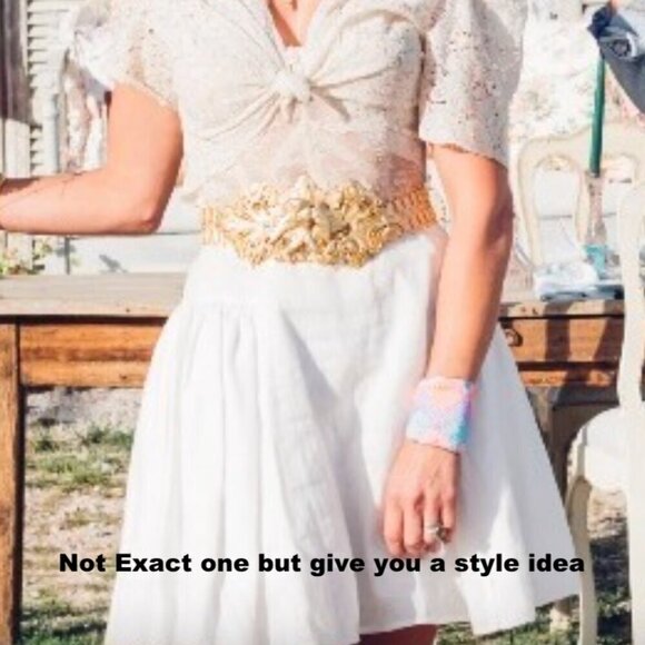 Vintage Jeweled Statement Belt or Necklace /Collar Black Franklab Designer - Picture 13 of 13